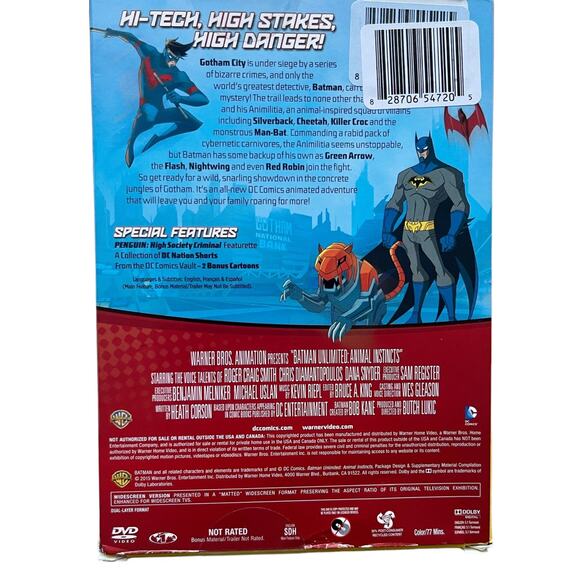 Batman Unlimited: Animal Instincts, DVD, DC Comics, Exclusive Fire Bat toy, New - Picture 2 of 3